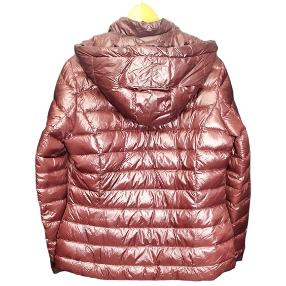 Calvin Klein Puffer Jacket Size Medium Burgundy/Maroon Lightweight Premium Down - Picture 5 of 15